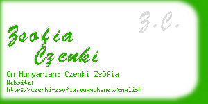 zsofia czenki business card