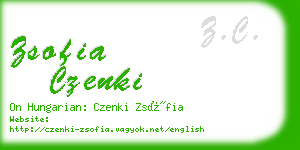 zsofia czenki business card